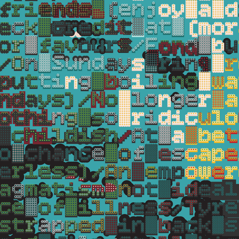 Text portrait of Thom Yorke thumbnail
